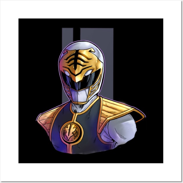 Tommy The White Ranger Wall Art by AdventureWizardLizard